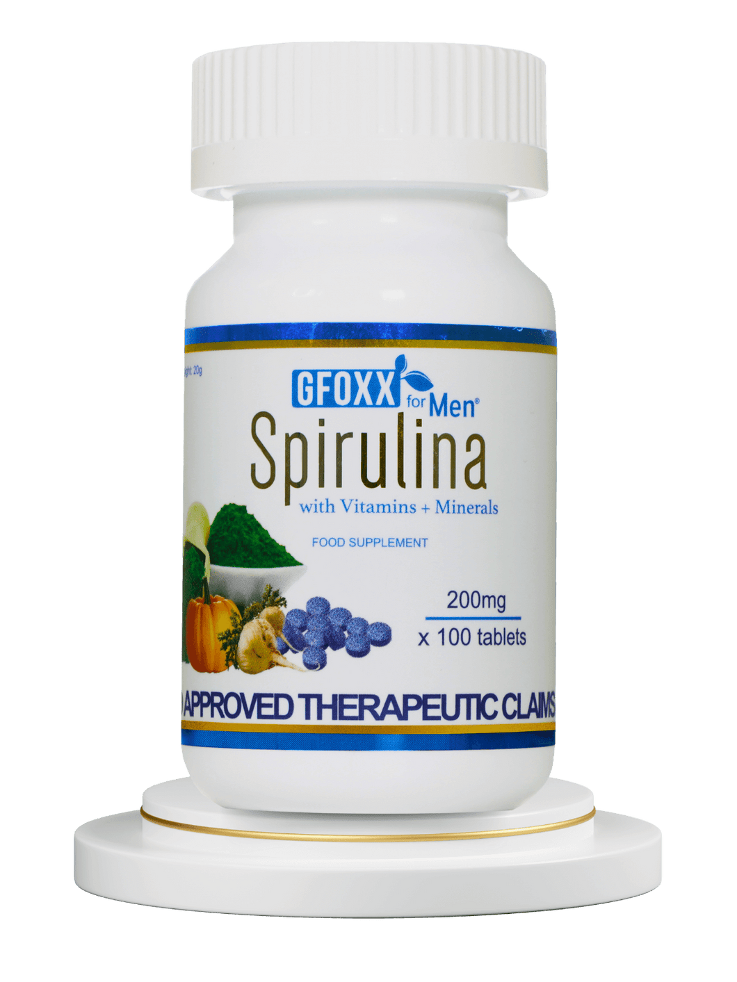 GFOXX Spirulina for Men 100 TABLETS PER BOTTLE