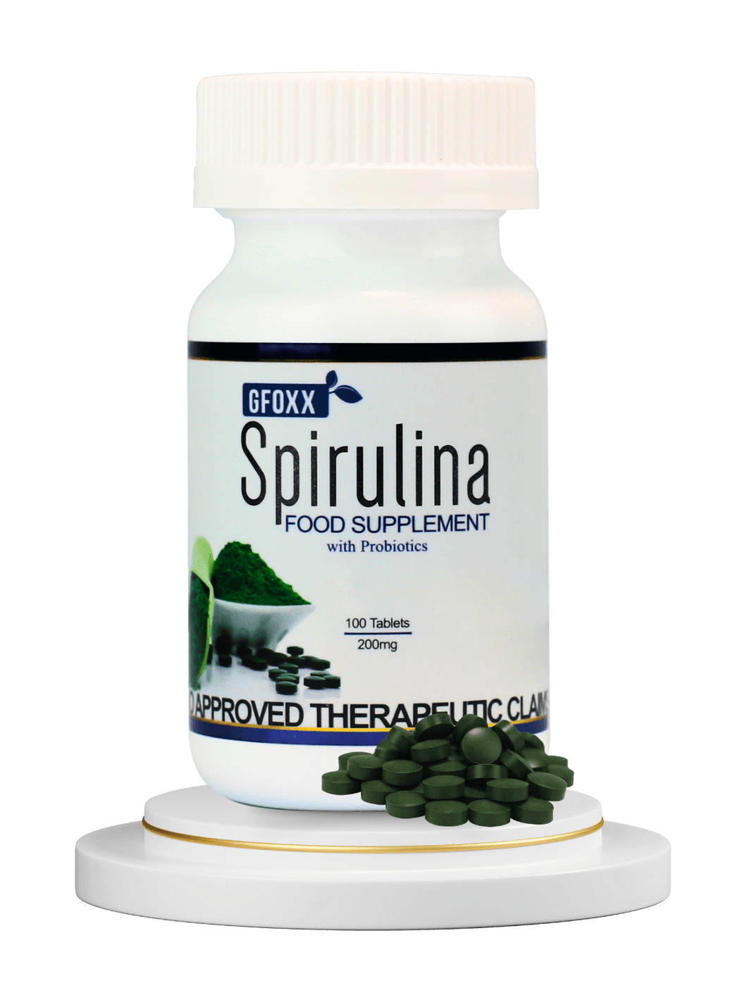 GFOXX Spirulina with Probiotics 100 TABLETS PER BOTTLE