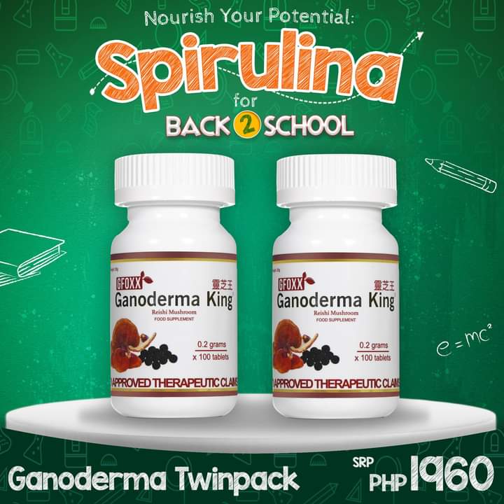 GFOXX Ganoderma King Twin Pack 100 TABLETS PER BOTTLE