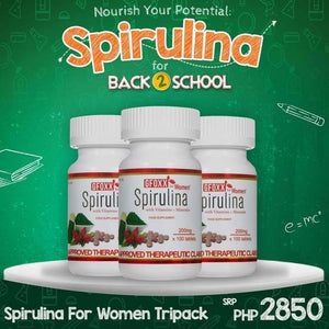 GFOXX Spirulina for Women Tripack 100 TABLETS PER BOTTLE