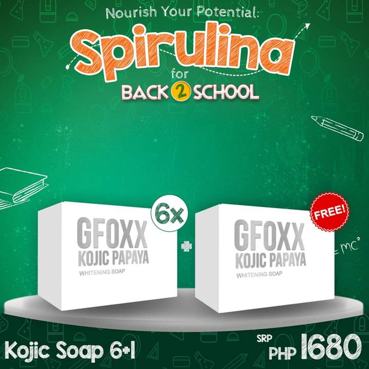 GFOXX KOJIC PAPAYA  WHITENING SOAP 6+1