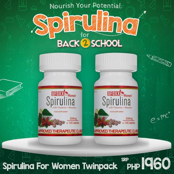 GFOXX Spirulina for Women Tripack 100 TABLETS PER BOTTLE